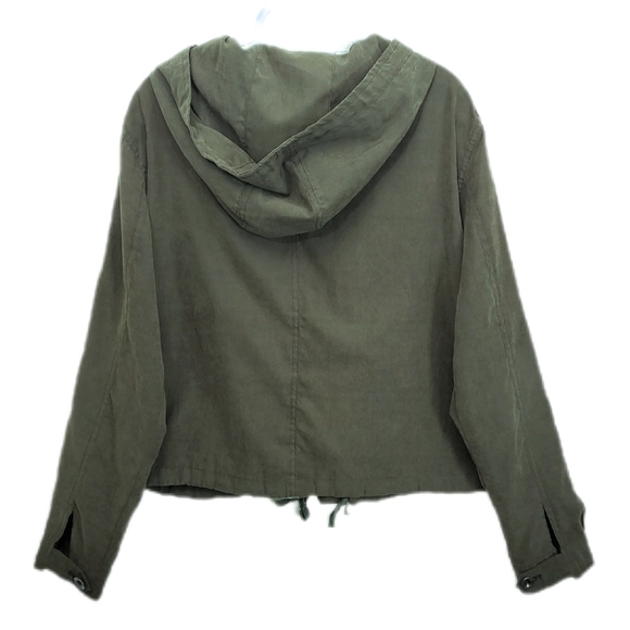 BRANDY MELVILLE Utility Jacket Military Style Olive Green Size M - Picture 8 of 10